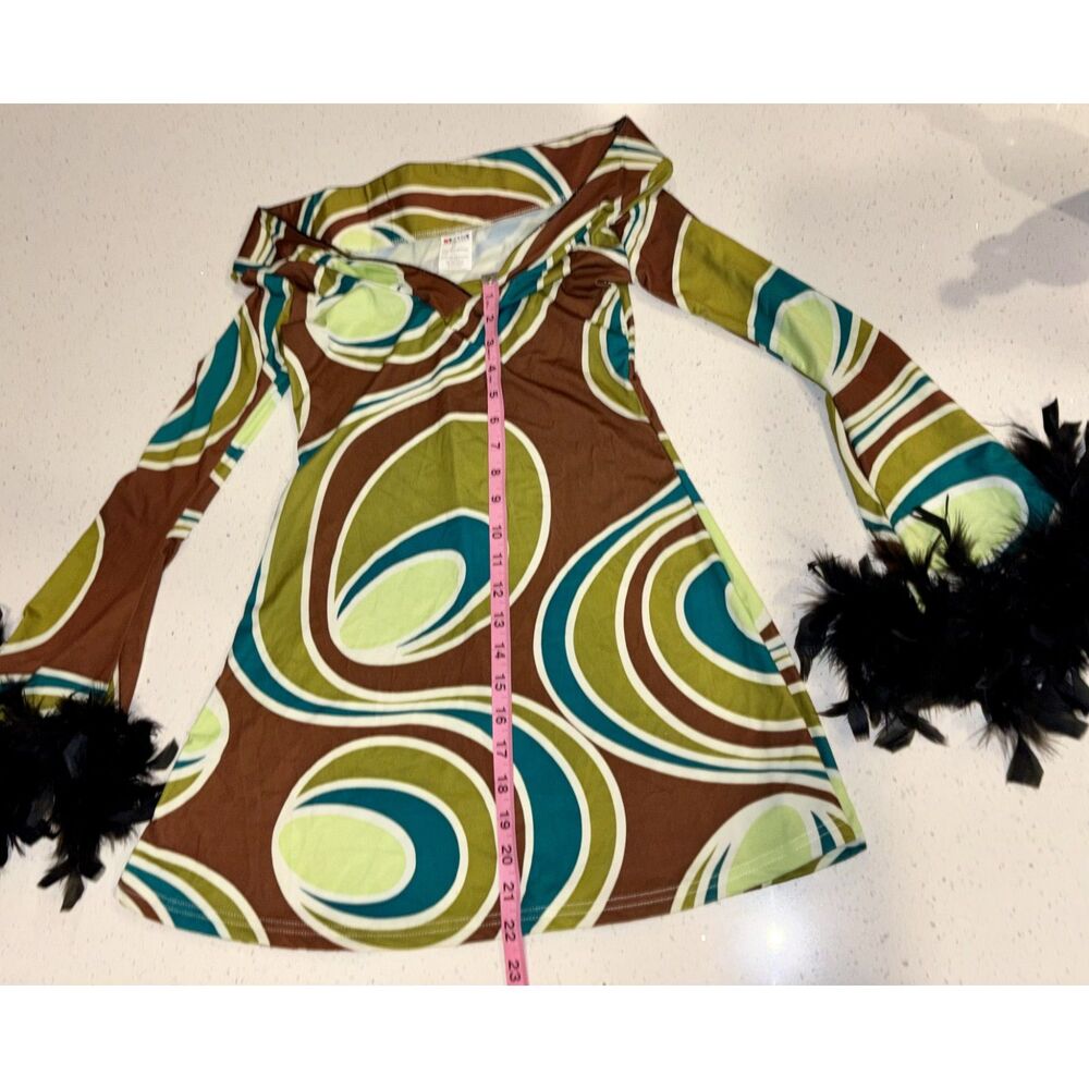 Mod Disco Swirl Feather Dress